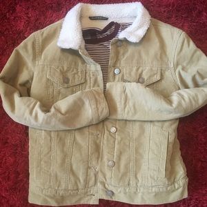 Brandy Melville Corduroy faux fur jacket